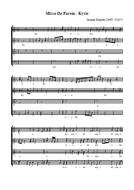 Missa da pacem 1. Kyrie